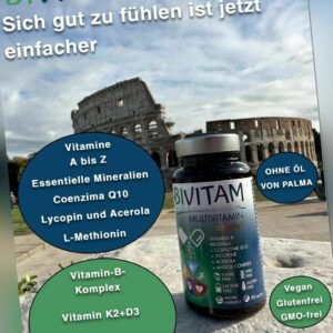 Multivitamin mit Coenzym Q10, Hohe Absorption, Vitamine A-Z, B Komplex, Minerals