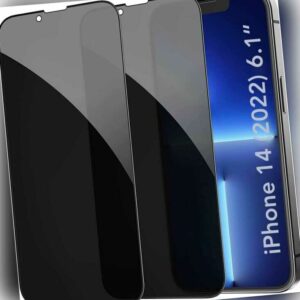 2x iPhone 14 Sichtschutz Schutzfolie 3D Display Glas Schutzglas 9H Panzerfolie