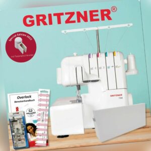 Gritzner 788 Overlock LED Version mit 5 Sonderfüße / Abfallbehälter/ E-Book