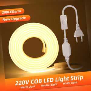 Neon COB LED Streifen 220V 230V Stripe Lichtschlauch Leiste Flex Lichterkette DE