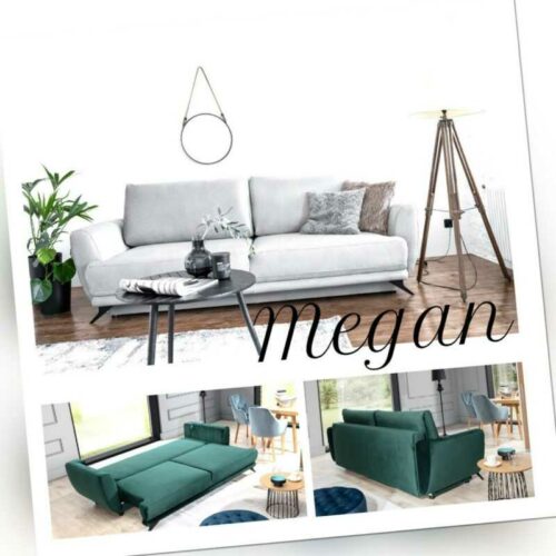 Sofa MEGAN Schlaffunktion Schlafsofa Doppelbett Couch Wohnzimmer Bettkasten