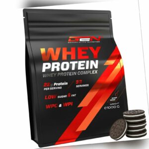 Whey Protein Complex - 1000g WPI + WPC Mix - Low Fat / Low Sugar Cookies & Cream