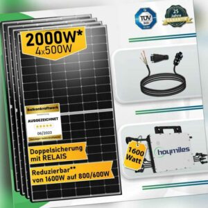 2000W Photovoltaik Balkonkraftwerk und Hoymiles-1600 Wechselrichter
