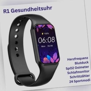 Smartwatch Fitness Tracker Sport Armband Pulsuhr Herren Damen Uhr Bluetooth R1