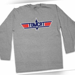 Tomcat Herren Langarm T-Shirt Top Jet Fun Battle Gun Maverick Flugzeug Pilot