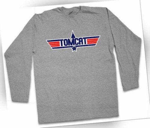Tomcat Herren Langarm T-Shirt Top Jet Fun Battle Gun Maverick Flugzeug Pilot