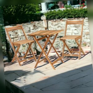 Depot Balkonset Outdoor-Sitzgruppe Tabea, Gemütliche Gartenmöbel aus Akazienholz