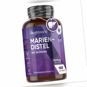 Mariendistel - 180 Kapseln - gesunde Knochen & Haut - Stillzeit - zum Abnehmen