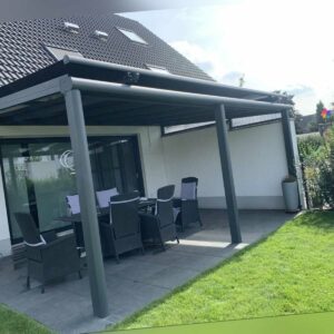 Terrassenüberdachung Alu premium Komplettdach Bausatz mit Doppelstegplatten 16mm