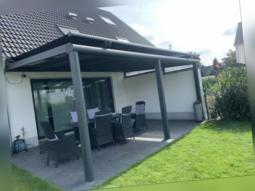 Terrassenüberdachung Alu premium Komplettdach Bausatz mit Doppelstegplatten 16mm