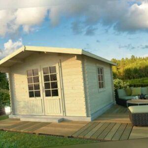 40 mm Gartenhaus ISO 350x350 cm Gerätehaus Blockhaus Schuppen Holzhaus Hütte Neu