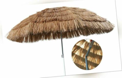 Hawaii Strandschirm Ø 165cm - knickbar - Sonnenschirm Gartenschirm Balkonschirm