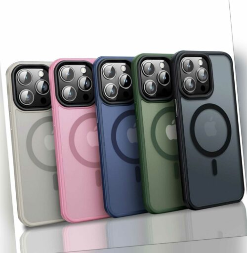 Magsafe Handy Hülle für iPhone 15 14 13 12 11 Pro Max Kamera Schutz Silikon Case