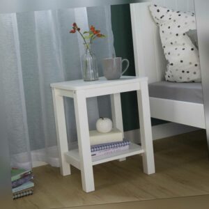 Nachttisch Weiß Nachtschrank Kommode Beistelltisch Holz Nachtkommode Homestyle4u