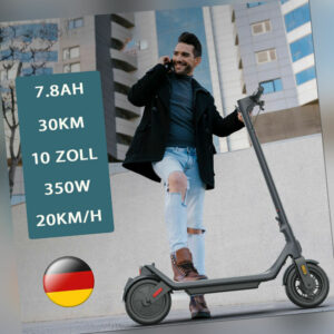 10" E-Scooter mit Straßenzulassung Erwachsene Elektroroller bis 30km Reichweite