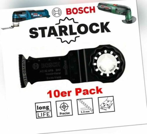 10 Stück BOSCH Starlock GOP / PMF Tauchsägeblatt AIZ 32 APB Holz,Metall,PVC usw