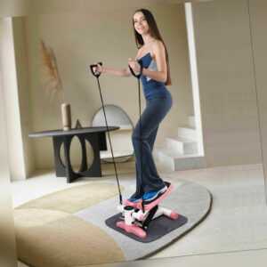 Fitness Mini Stepper für Home Office Workout Gym, Übung Stepping Machine Rosa