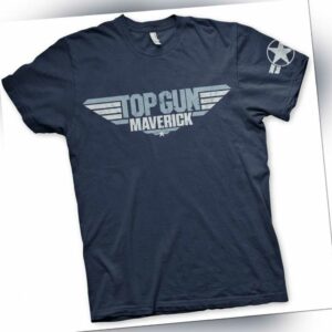 Top Gun Maverick Distressed Logo T-Shirt Navy