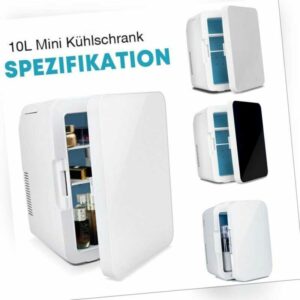 Mini Kühlschrank 10L Kühlbox Tragbar Kühl - und Heiz 12V 230V Camping Auto Büro