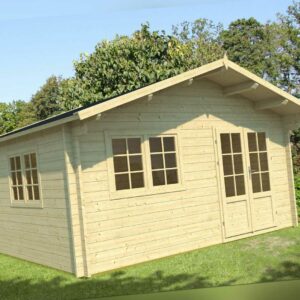 70 mm Gartenhaus 470x380 cm ISO + FUSSBODEN Blockhaus Holzhaus Holz Ferienhaus