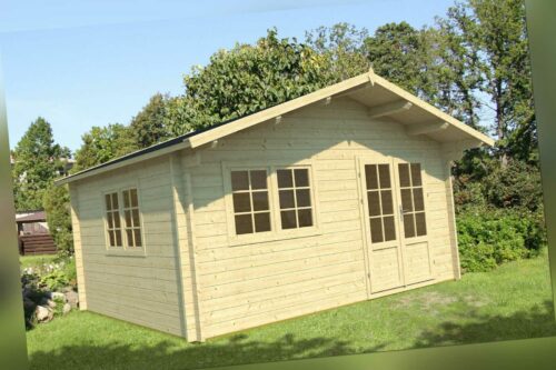 70 mm Gartenhaus 470x380 cm ISO + FUSSBODEN Blockhaus Holzhaus Holz Ferienhaus