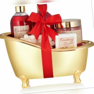 Damen Beautyset Pflegeset Bade-Set Badewanne Cranberry Love Geschenke für Frauen