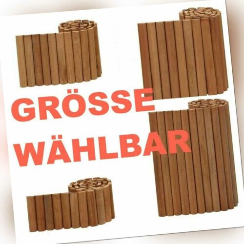 HÖHE WÄHLBAR - HOLZ PALISADE BANGKIRAI ROLLBOARD EINFASSUNG BEETUMRANDUNG 180