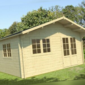 70 mm Gartenhaus 470x470 cm ISO + FUSSBODEN Blockhaus Holzhaus Holz Ferienhaus