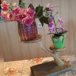 Blumenständer Kerzenständer aus Holz