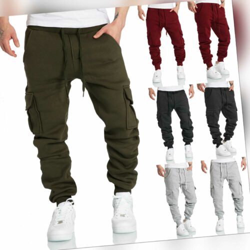 Herren Cargo Sweatpants Sporthose Jogginghose Jogger Trainingshose R6102