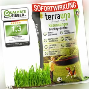 TerraUno Rasendünger Dünger Frühjahr Sommer Langzeitwirkung Sofortwirkung 10 kg