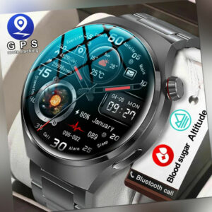 Android, IOS Smartwatch 2024 GT4 Pro, GPS IP68 Herzfrequenz Bluetooth NFC W5
