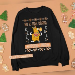 Süßer Weihnachtspullover Aperol Lama Drama - Ugly Christmas Sweater Pulli