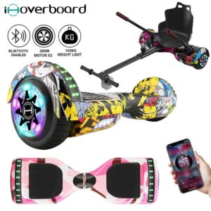 Hoverboard Kinder 6,5 Zoll Bluetooth Elektro Scooter Balance Board Led Mit Sitz