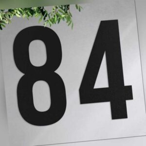 Moderne Hausnummer Ziffern - Hausnummern aus Metall - Schwarz, Anthrazit