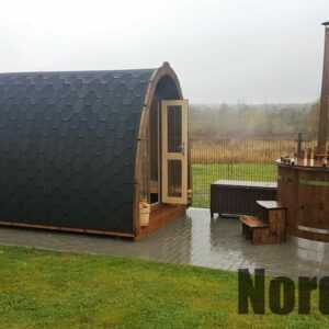 NordLog Sauna Pod 2,4 x 5,9m Gartensauna Saunahaus Saunahütte Außensauna Sauna