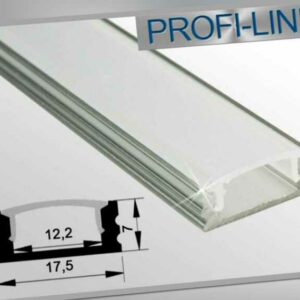 Ab 4,79 €/m LED Alu Profil Aufbau Typ W Schiene Strip Leiste Stange flach 1m 2m