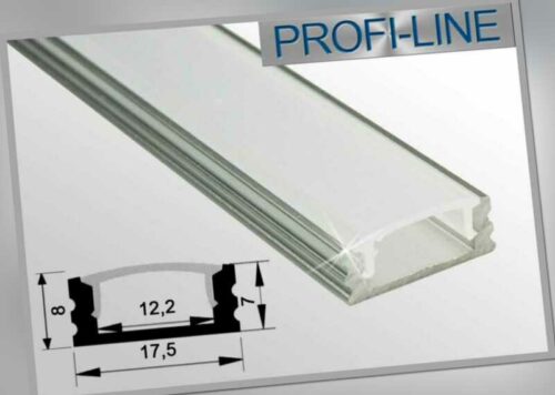 Ab 4,79 €/m LED Alu Profil Aufbau Typ W Schiene Strip Leiste Stange flach 1m 2m