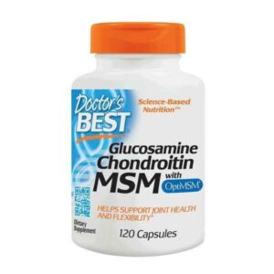 Doctor's Best Glucosamin Chondroitin MSM mit OptiMSM 120 pflanzliche Kapseln Gelenk