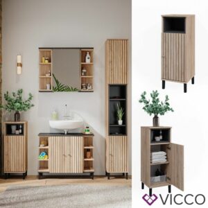 Midischrank Aquis 30 x 86,8 cm, Sonoma Anthrazit, Badezimmer, modern Vicco