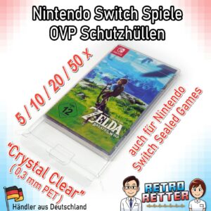 Nintendo Switch #CrystalClear Spiele Schutzhüllen - OVP Game Box 0,3 mm