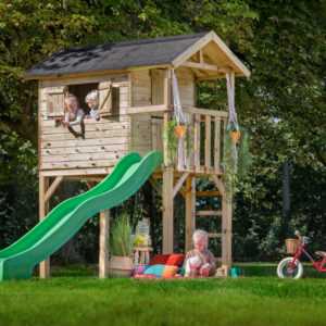 Stelzenhaus Kinderspielhaus Spielgeräte Gartenspielzeug Spielturm Holz Haus