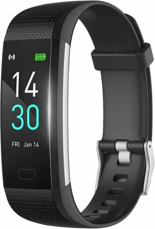 HR Fitness Smartwatch, Sportuhr mit Temperatur-, Puls- und Blutdruckmessung,