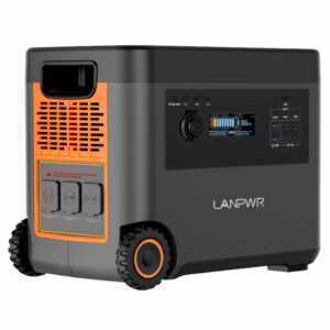 LANPWR 2500W tragbares Kraftwerk 15W 2160Wh LifePo4 Solargenerator Orangeschwarz