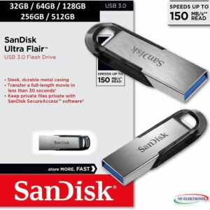 USB-Stick SanDisk Ultra Flair 16GB 32GB 64GB 128GB 256GB 512GB Flash Drive 3.0