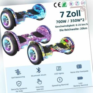 Hoverboard 7" Balance Board E-Scooter Elektro Scooters Bluetooth Roller mit CE