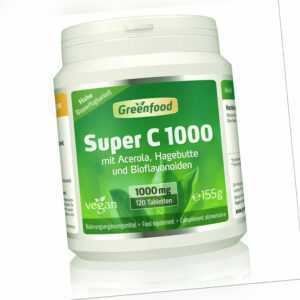 Super C, 1000 mg Vitamin C, hochdosiert, 120 Tabletten. Vegan.