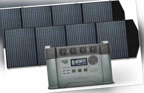 1500Wh 2400W AKKU Solargenerator mit 2x 200W Faltbares Solarpanel für Home RV