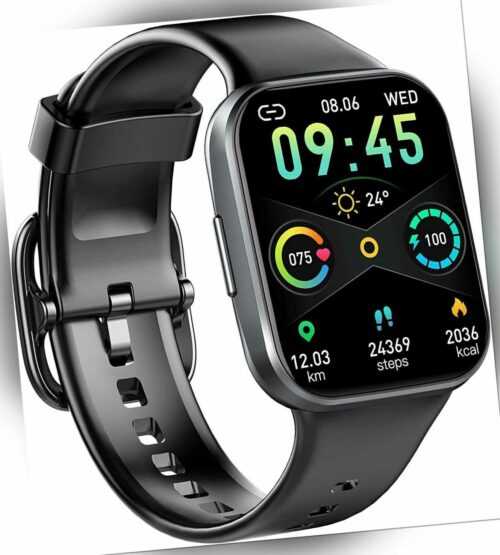 Smartwatch für Damen Herren, Fitnessuhr mit 1,69" Touchscreen Smart Watch Uhr