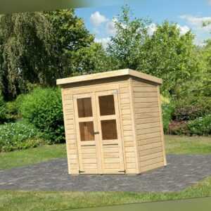 Gartenhaus Holz 14mm Gerätehaus Geräteschuppen Mollie A naturbelassen Karibu